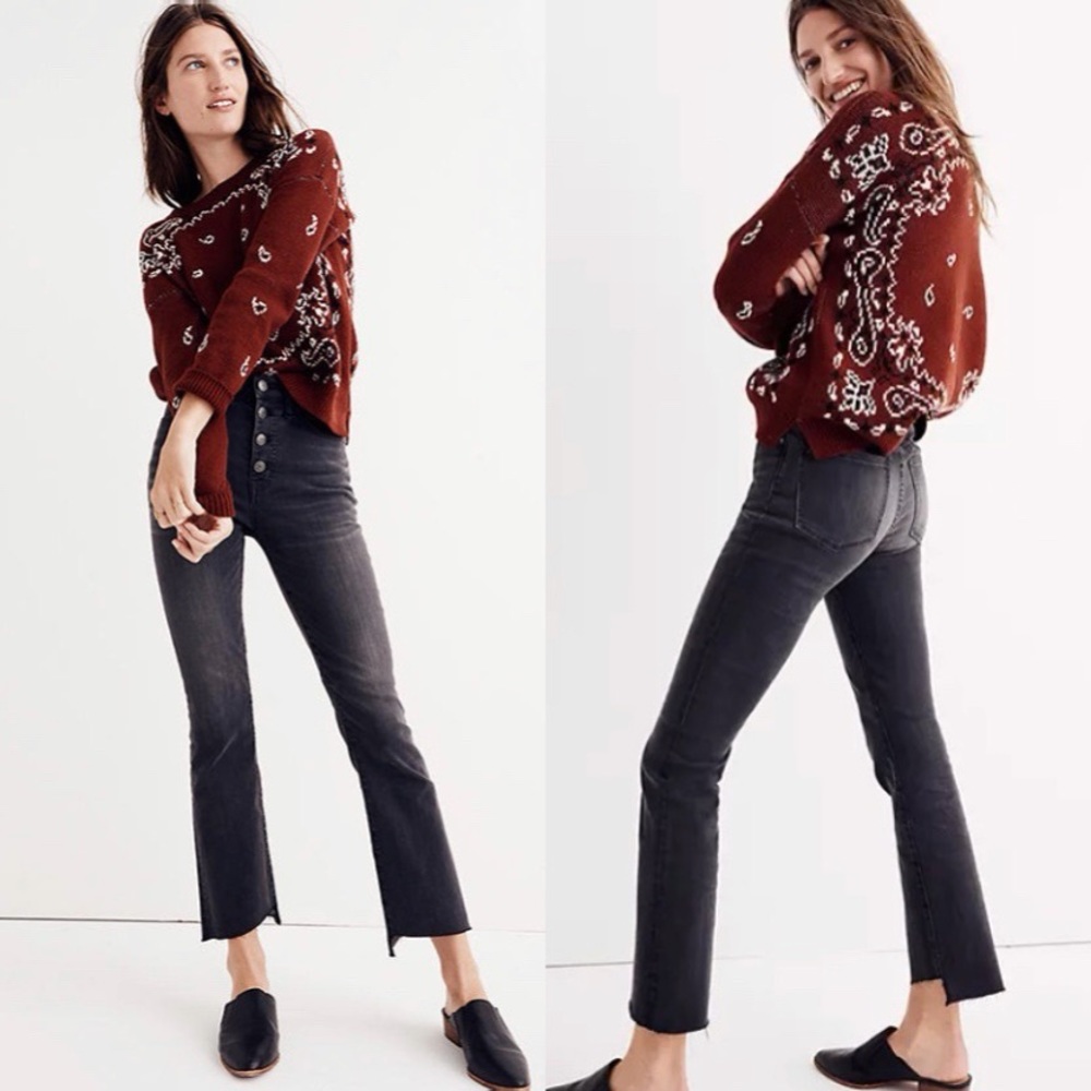 Madewell Tall Cali Demi Boot Cut Asymmetrical Hem